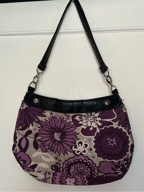 Thirty-One Violet Floral Satchel